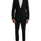 Black Wool MARTINI Formal 2 Piece Suit