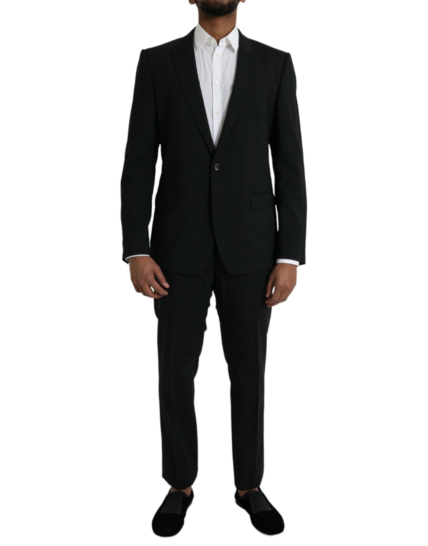 Black Wool MARTINI Formal 2 Piece Suit