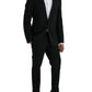 Black Wool MARTINI Formal 2 Piece Suit