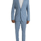 Light Blue Polyester MARTINI Formal 2 Piece Suit