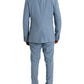 Light Blue Polyester MARTINI Formal 2 Piece Suit