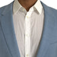 Light Blue Polyester MARTINI Formal 2 Piece Suit