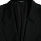 Black Wool Single Breasted Coat Blazer