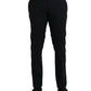 Dark Blue Wool Slim Fit Formal Pants