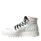 White Vulcano Trekking Men Ankle Boots Shoes