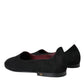 Black Suede Loafers Formal Dress Slip On Shoes