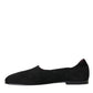 Black Suede Loafers Formal Dress Slip On Shoes