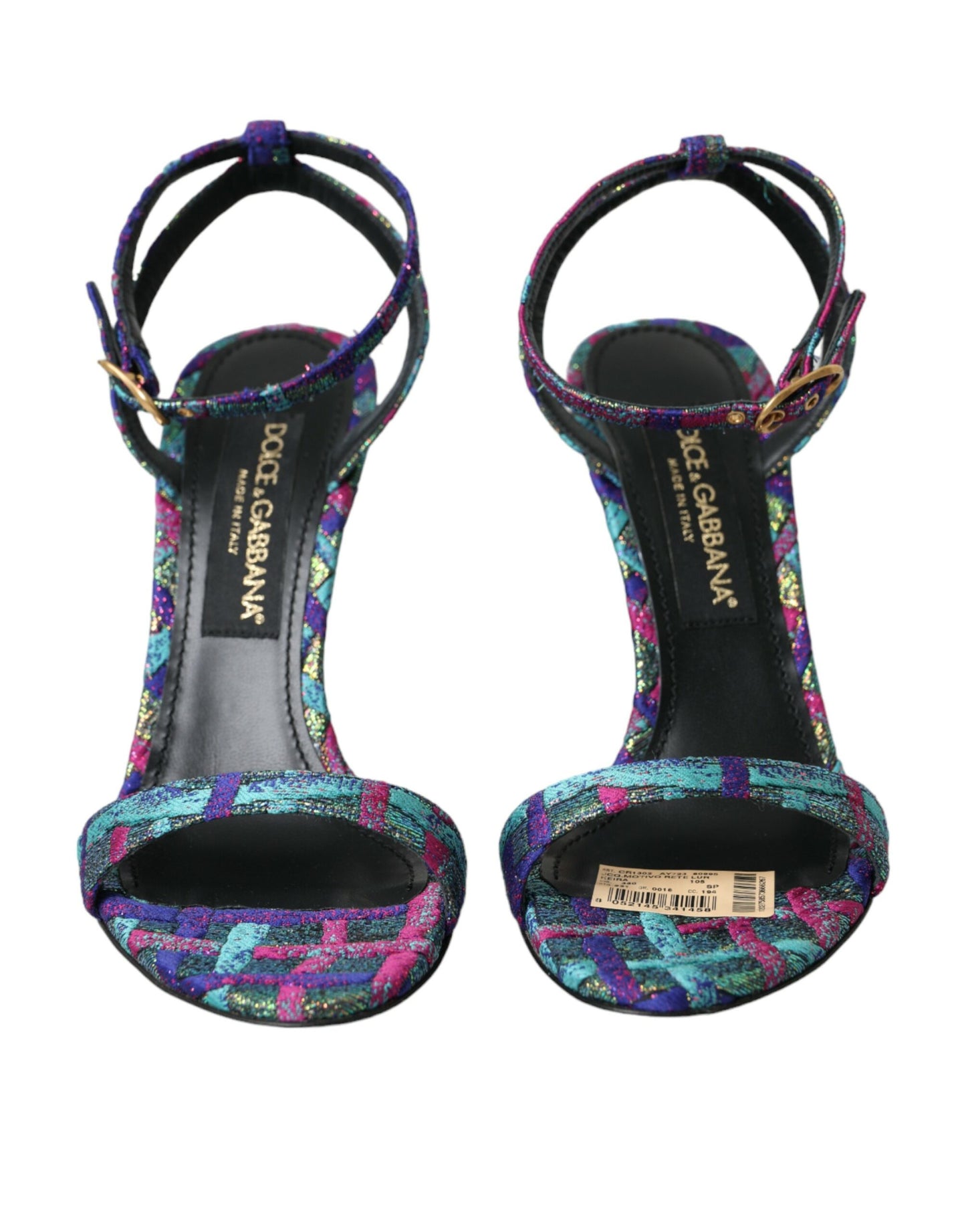 Multicolor Jacquard Crystals Sandals Shoes