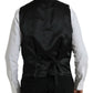 Black Polyester STAFF Formal 3 Piece Suit