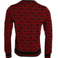 Red Black XOXO Crew Neck Pullover Sweater