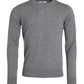 Ash Gray Wool Crew Neck Pullover Sweater