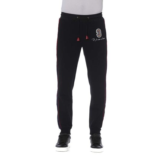 Black Cotton Men Sport Pant