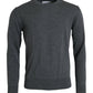 Dark Gray Wool Crew Neck Pullover Sweater