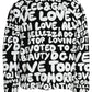 Black White Logo Print Crew Neck Sweatshirt Sweater