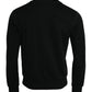 Black Cotton Long Sleeves Sweatshirt Sweater