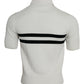 White DG Logo Collared Henley Shirt T-shirt