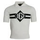 White DG Logo Collared Henley Shirt T-shirt