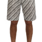 Elegant Striped Cotton-Linen Shorts