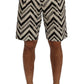 Striped Casual Knee-High Shorts