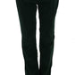 Elegant Green Cotton Blend Trousers