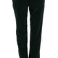 Elegant Green Cotton Blend Trousers