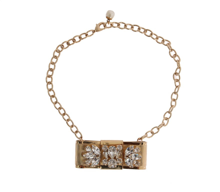 Elegant Gold Crystal Statement Choker