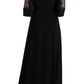 Elegant Black Floral Maxi Dress