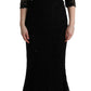 Elegant Black Sheath Dress with Silk Lining