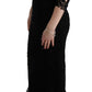 Elegant Black Sheath Dress with Silk Lining