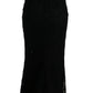 Elegant Black Sheath Dress with Silk Lining