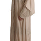 Elegant Beige Cape Kaftan Dress