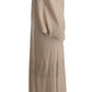 Elegant Beige Cape Kaftan Dress