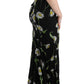 Sunflower Print Full Length Sheath Dress