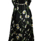 Elegant Sunflower Maxi Gown with Crystals