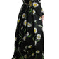 Elegant Sunflower Maxi Gown with Crystals