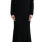 Elegant Full Length Sheath Gown in Black