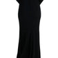 Elegant Full Length Sheath Gown in Black