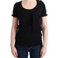 Elegant Black Lana Wool Top