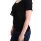 Elegant Black Lana Wool Top