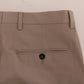 Chic Beige Chinos Casual Pants