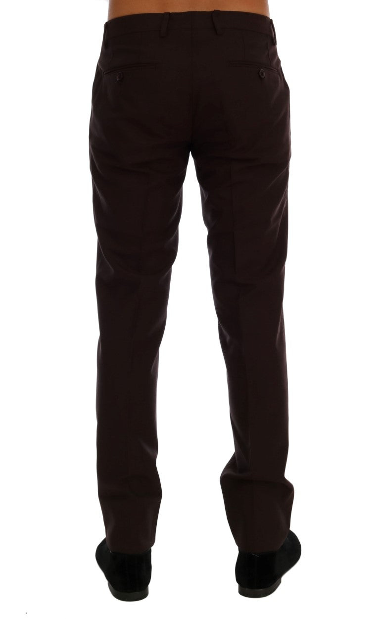 Elegant Slim Fit Formal Trousers in Purple