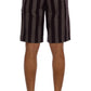 Casual Striped Cotton Shorts