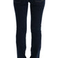 Chic Flared Cotton Jeans in Blue