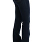 Chic Flared Cotton Jeans in Blue