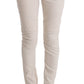 Chic White Slim Fit Denim Treasure