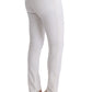 Chic White Slim Fit Cotton Trousers