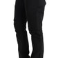 Sleek Black Cotton Slim Fit Pants