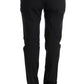 Sleek Black Cotton Slim Fit Pants