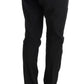 Sleek Black Cotton Slim Fit Pants