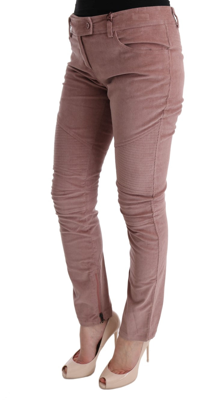 Chic Pink Capri Cropped Trousers